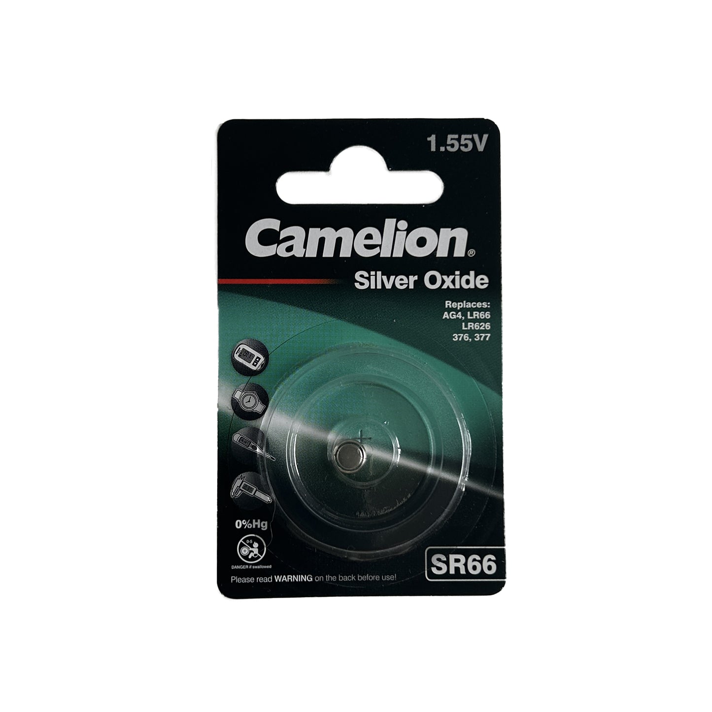 CAM-SR66-1 - батарейка тип: SR66 (оксид серебра), блистер: 1 шт.