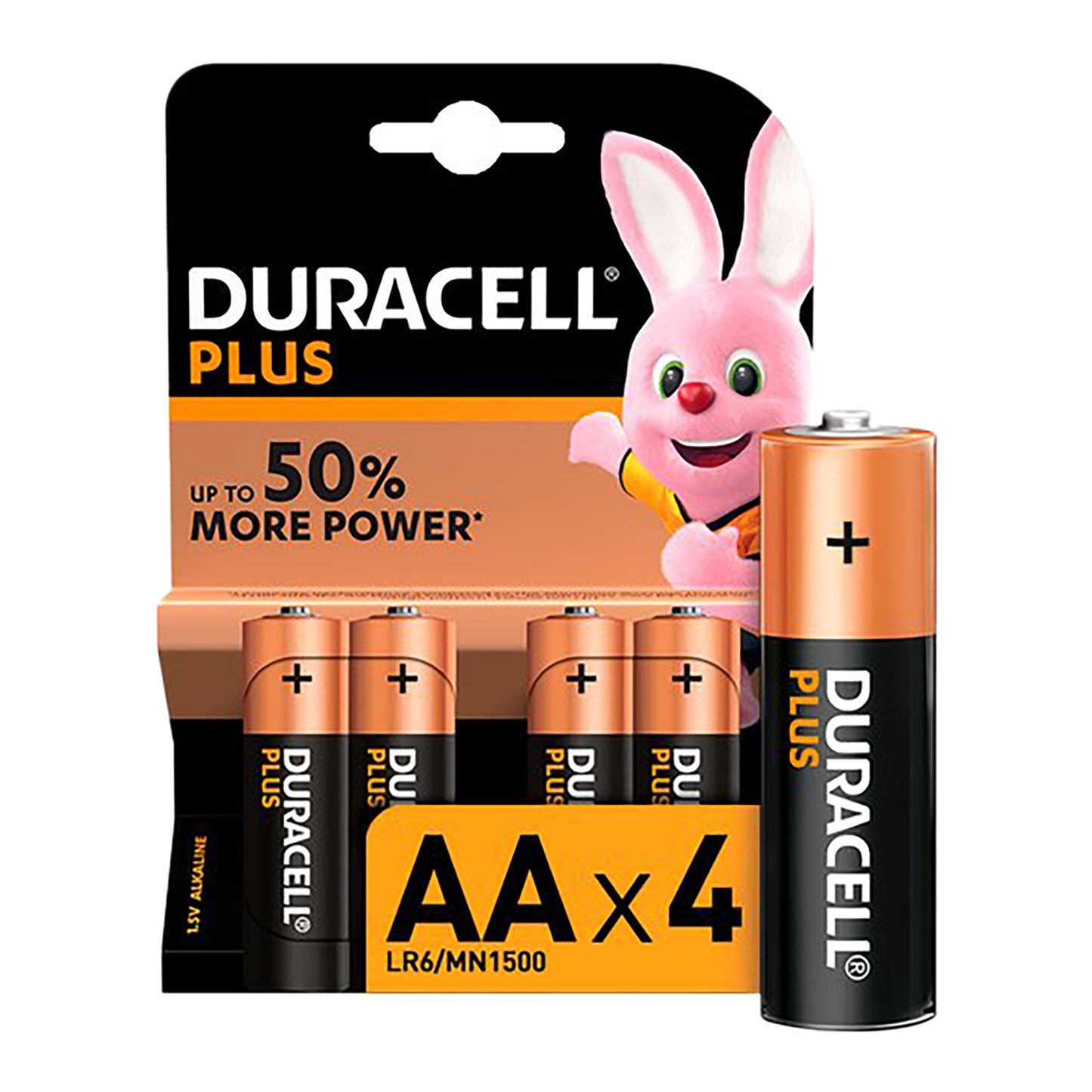 DCL-AA-4 - щелочная батарейка Duracell AA, аналоги: LR6, MN1500 (4 шт. в блистере)
