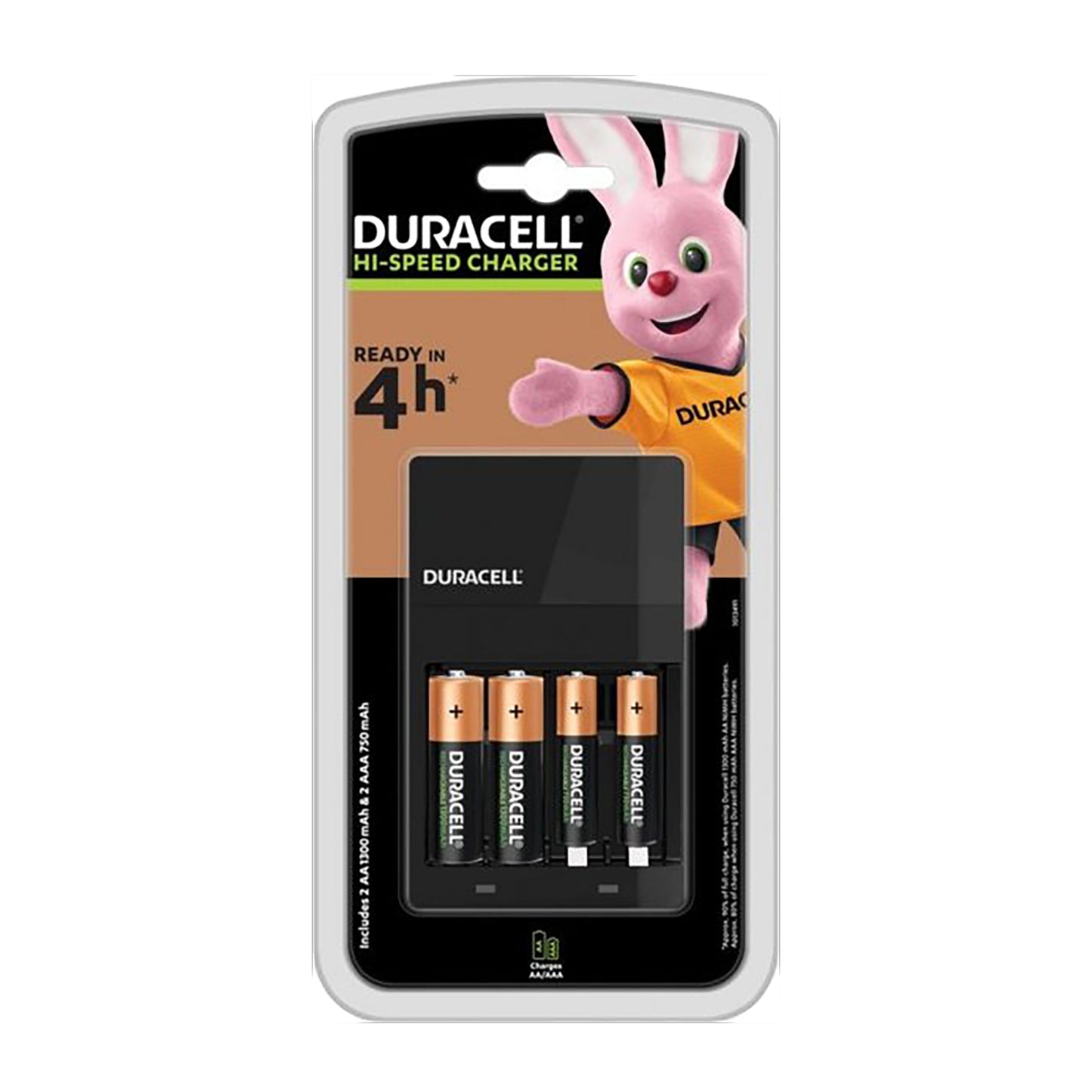 DCL-CEF14 - зарядное устройство Duracell CEF14 с 2 аккумуляторами AA и 2 аккумуляторами ААА