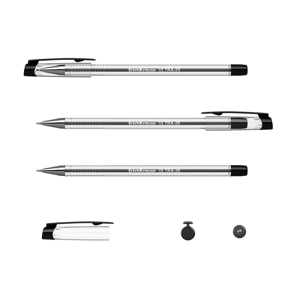 ERK-13876 - шариковая ручка ErichKrause ULTRA-20, чернила черные, 0,7 мм