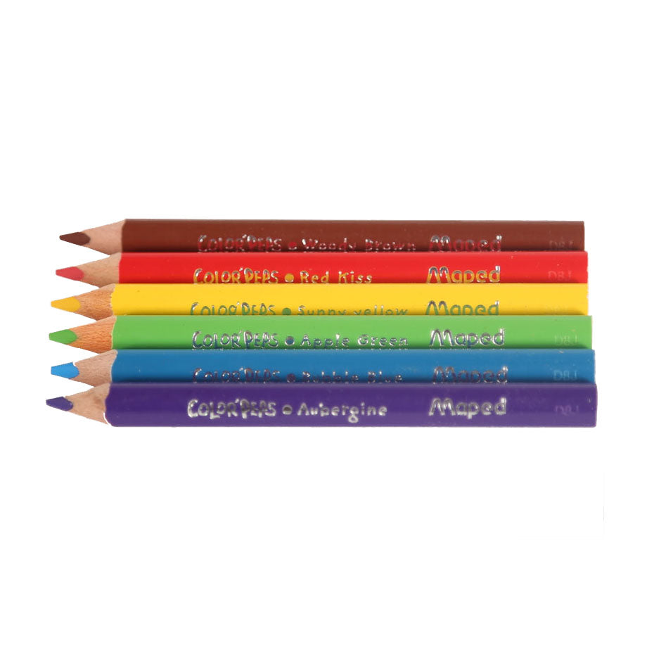MPD-832501 - набор цветных карандашей Maped mini Color'Peps, 6 штук