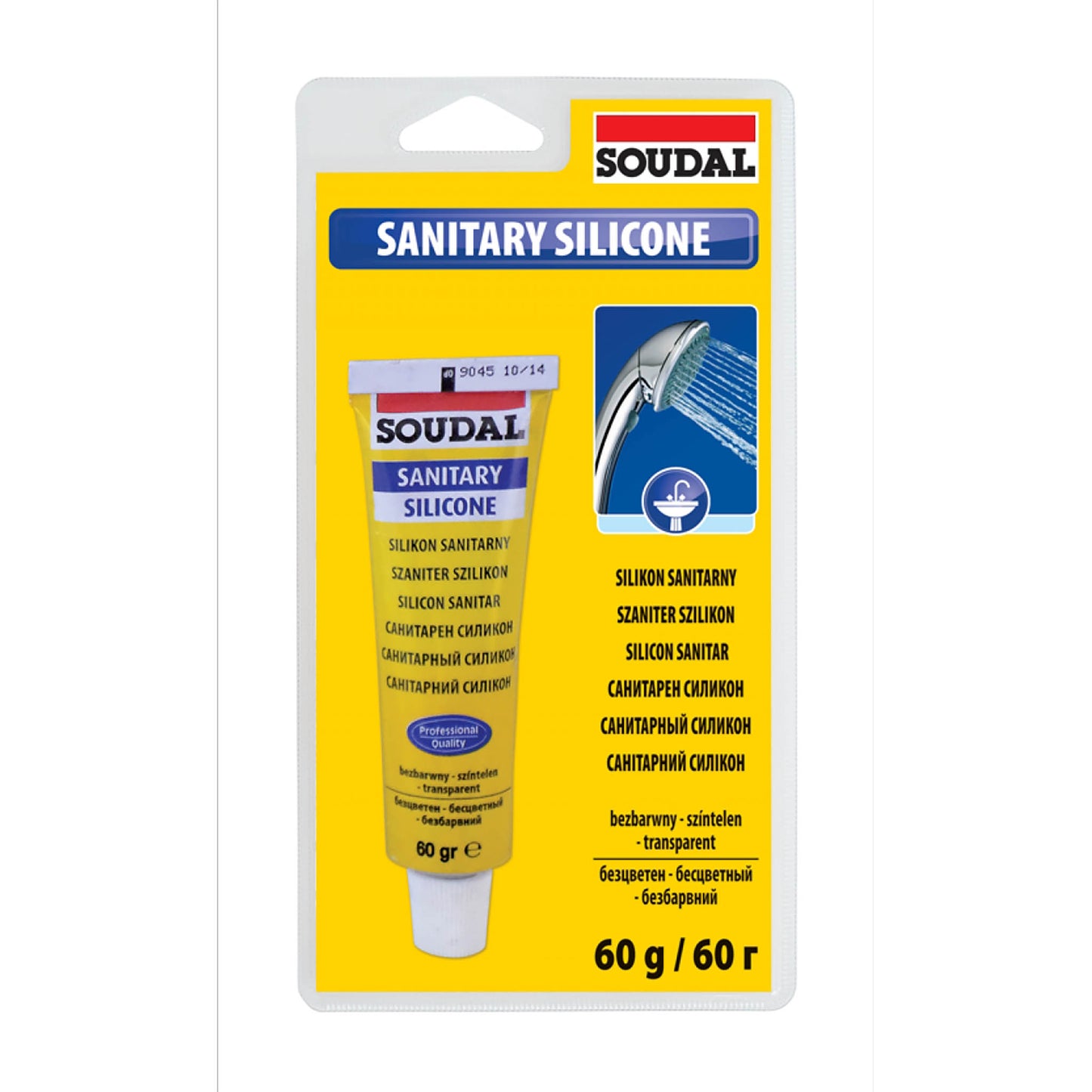 SOU-120034-BLI - прозрачный силикон для кухни и ванной, туба: 60 г.