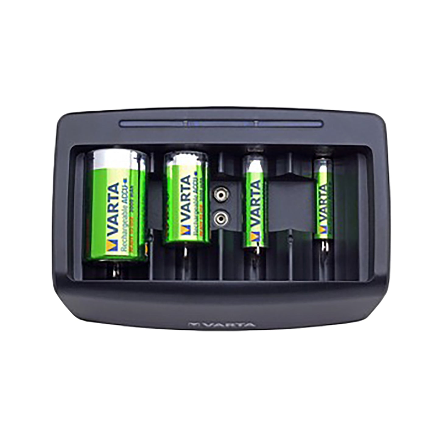 VAR-57648 - компактное зарядное устройство для 2 или 4 батареек AA/AAA/C/D или 1х9V