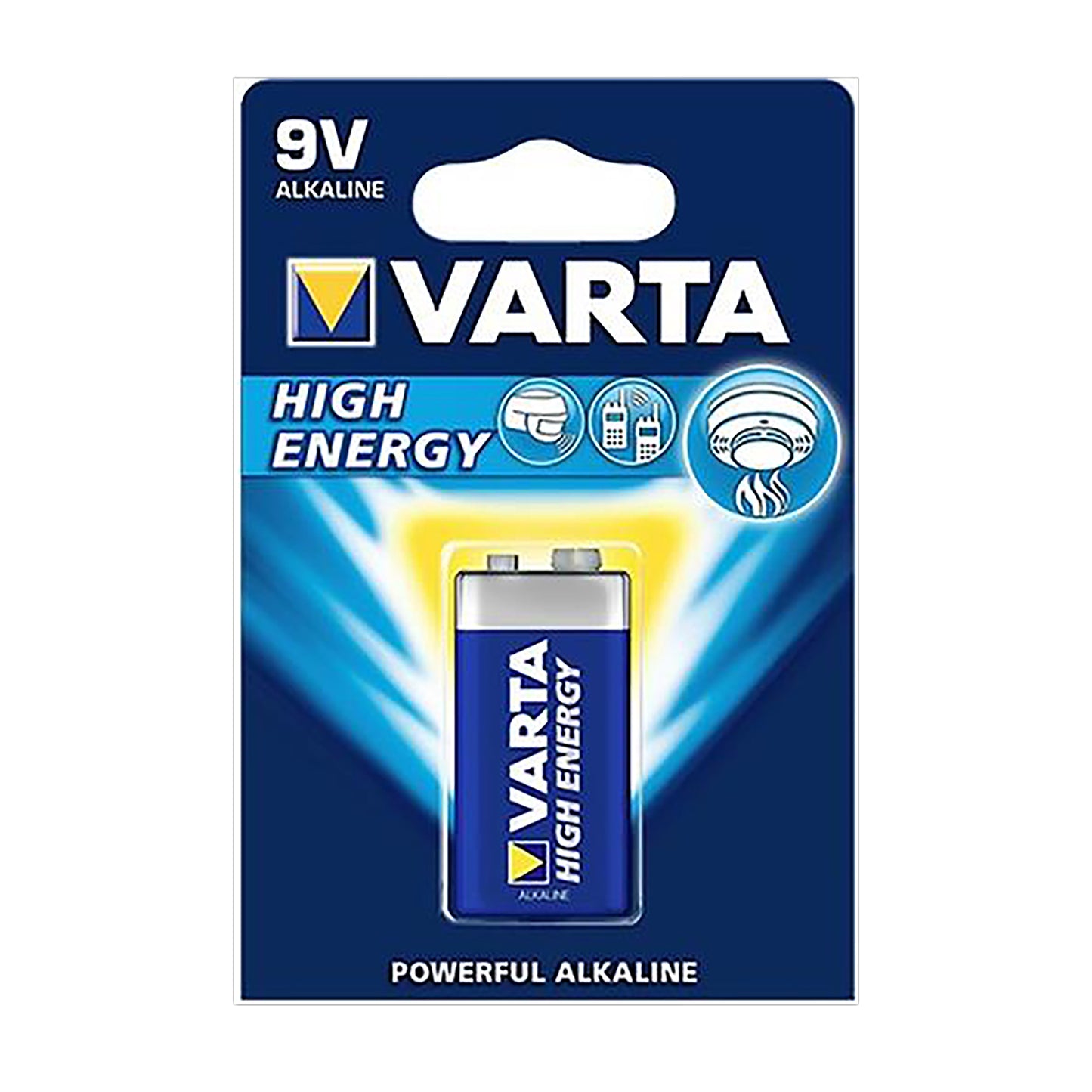 VAR-9V-LL-1 - щелочная батарейка Varta Longlife, 9 В, типа Крона (1 шт. в блистере)