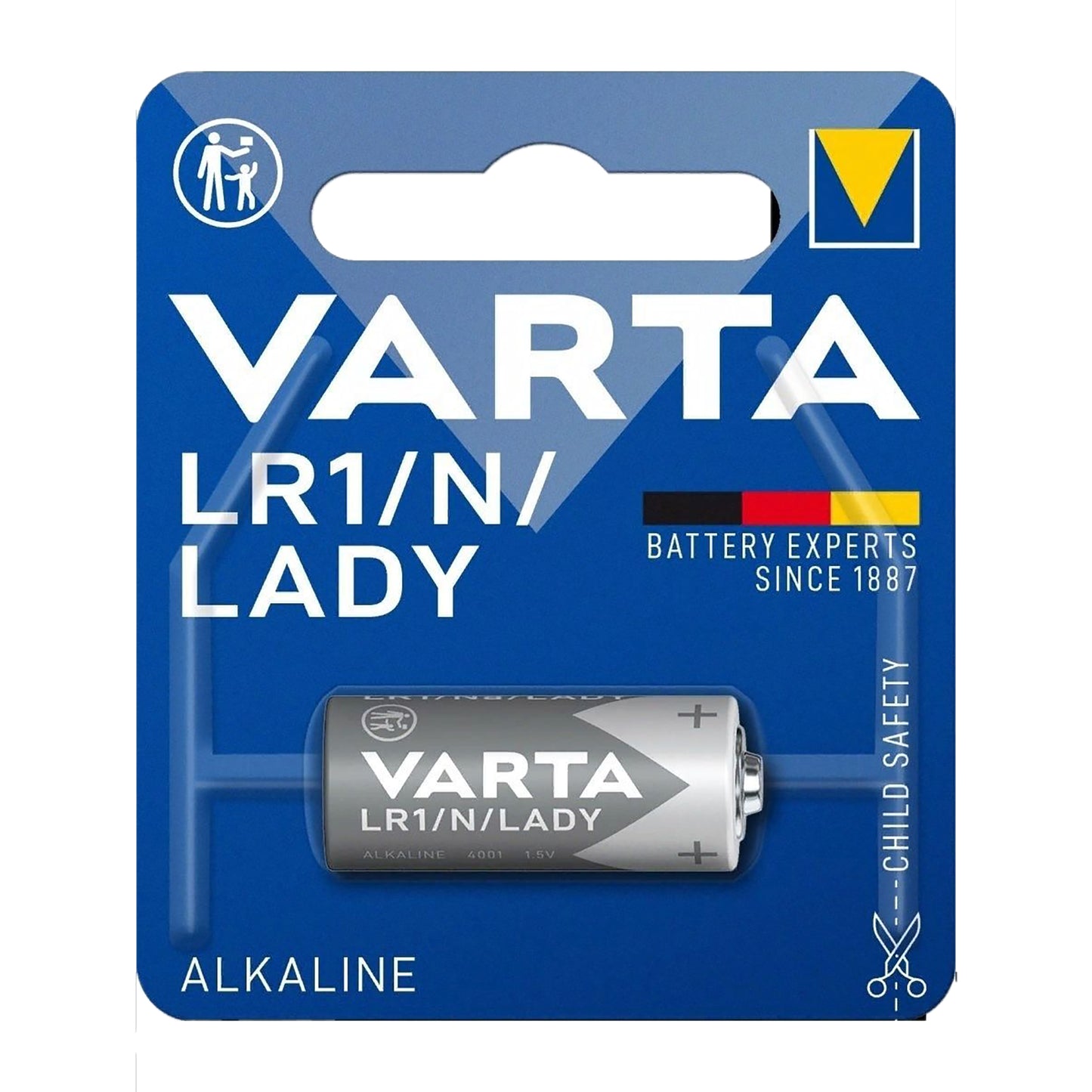 VAR-LR1-1 - щелочная батарейка Varta LR1/N/LADY (1 шт. в блистере)