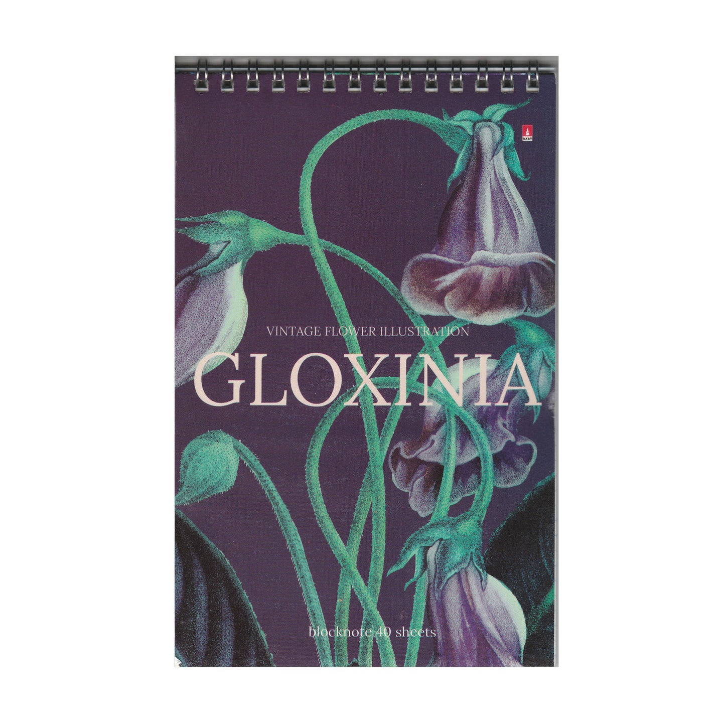 ALT-3-40-251 - блокнот в клетку на гребне, формат: А5, с цветком на обложке, 40 листов