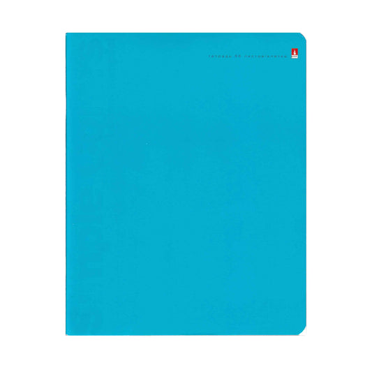 ALT-7-96-775-1-BLUE - тетрадь в клетку на скрепке, формат: А5, глянцевая обложка синего цвета, 96 листов