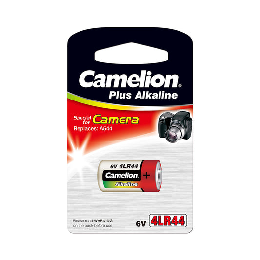 CAM-4LR44-1 - щелочные батарейки Camelion, тип: 4LR44, 6 В, 1 шт. в блистере