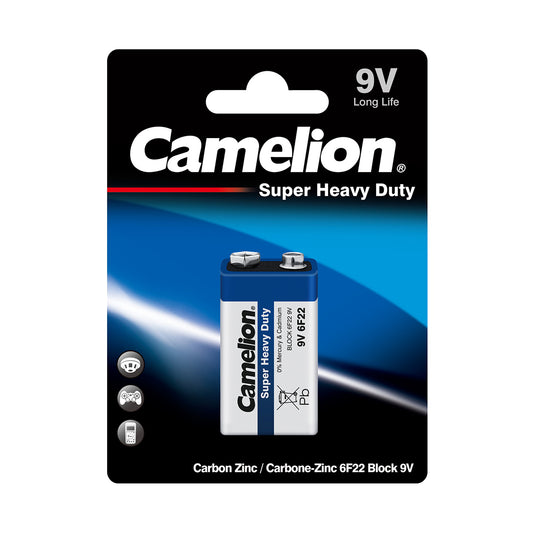 CAM-9V-ZINC-1 - батарейки Camelion, тип: 6F22 (Крона), 9 В, 1 шт. в блистере