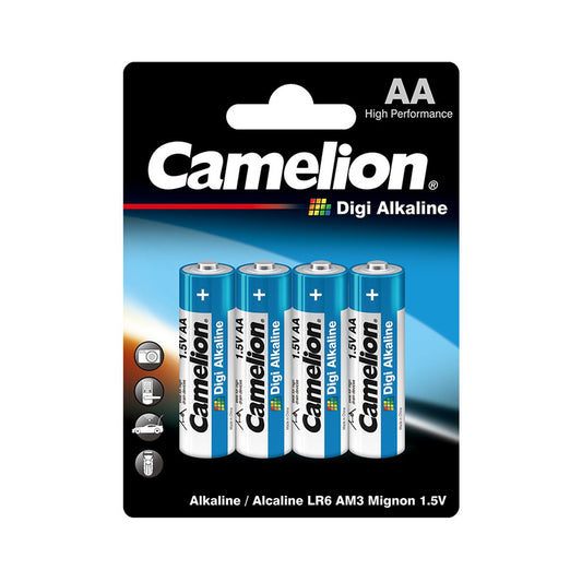 CAM-AA-ALK-4 - щелочные батарейки Camelion, тип: AA (LR6), 1.5 В, 4 шт. в блистере