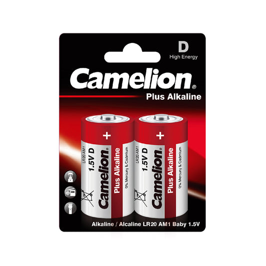 CAM-D-ALK-2 - щелочные батарейки Camelion, тип: D (LR20), 1.5 В