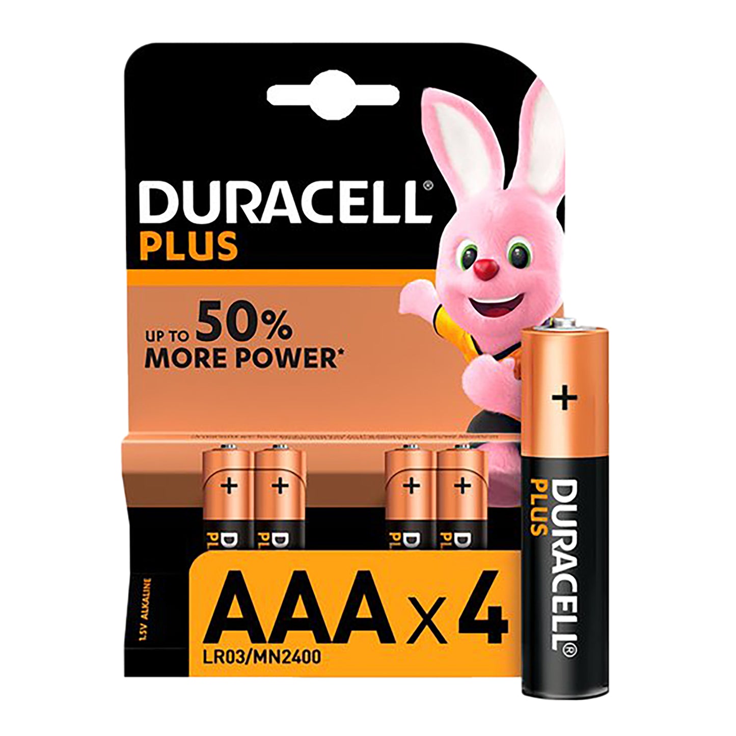 DCL-AAA-4 - щелочная батарейка Duracell AAA, аналоги: LR03, MN2400  (4 шт. в блистере)