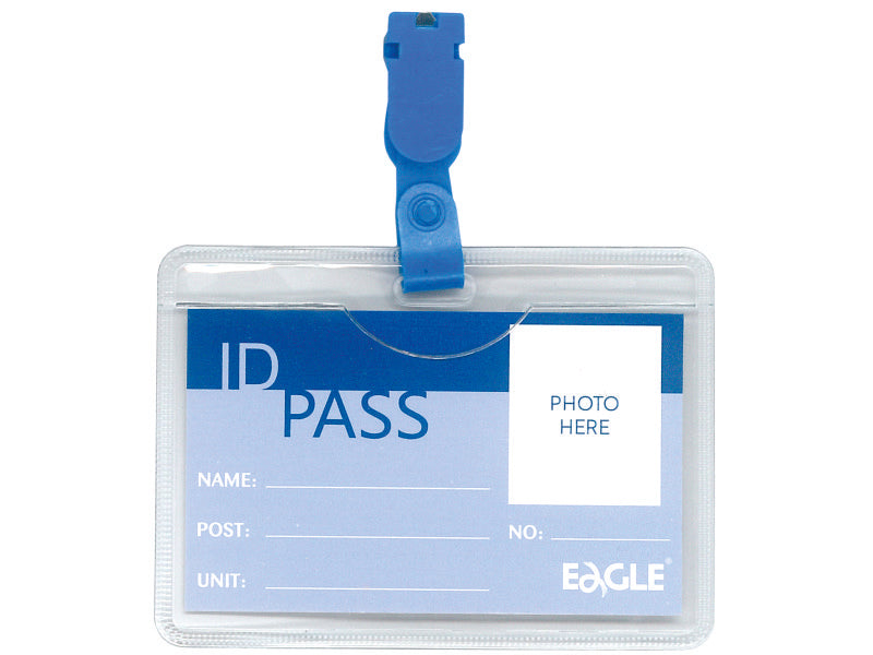 EGL-EC006-1 - бейдж горизонтальный с пластмассовым зажимом, размер: 99х71 мм