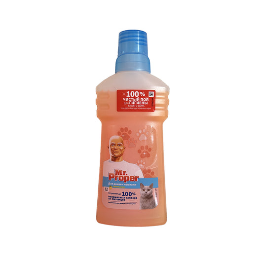 MRP-8700216066693 - жидкое моющее средство Mr. Proper "Свежий цитрус. Для домов с кошками", бутыль: 500 мл.