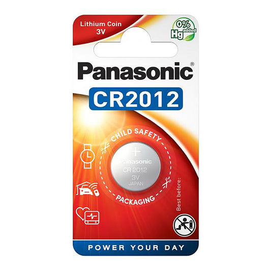 PAN-CR2012-1 - литиевая батарейка Panasonic тип CR2012 (аналог ECR2012), напряжение: 3 В (1 шт. в блистере)