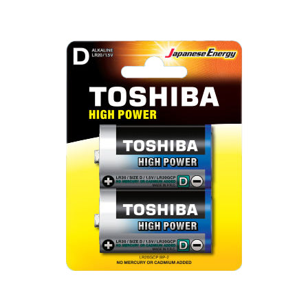 TSH-D-HP-2 - батарейка Toshiba High Power тип D,  (2 шт. в блистере), цена за блистер
