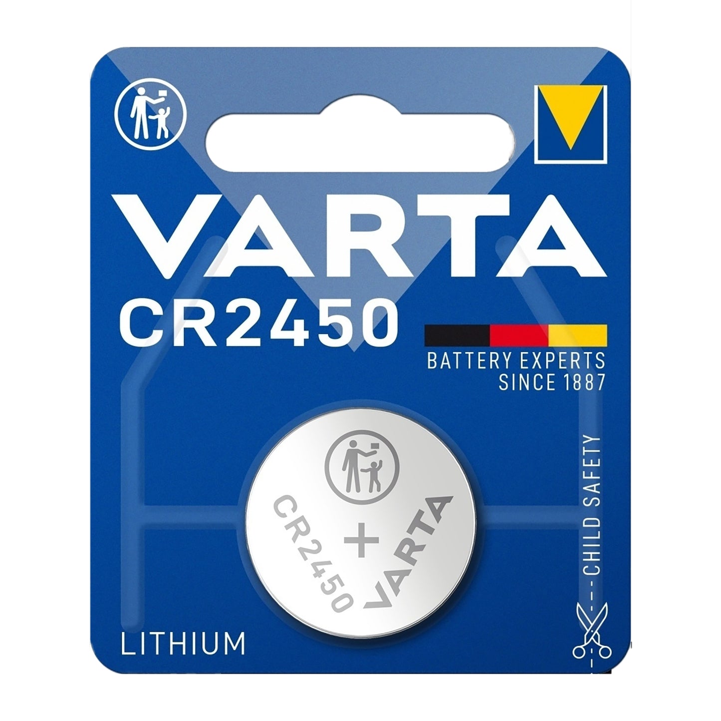 VAR-CR2450-1 - дисковая батарейка Varta CR2450, 3 В (1 шт. в блистере)